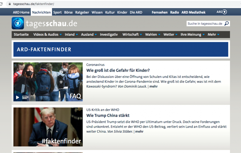 ARD Faktenfinder Screenshot